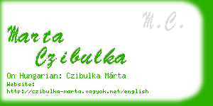 marta czibulka business card