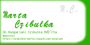 marta czibulka business card